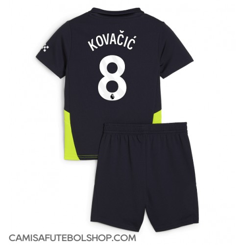 Camisa de time de futebol Manchester City Mateo Kovacic #8 Replicas 2º Equipamento Infantil 2024-25 Manga Curta (+ Calças curtas)